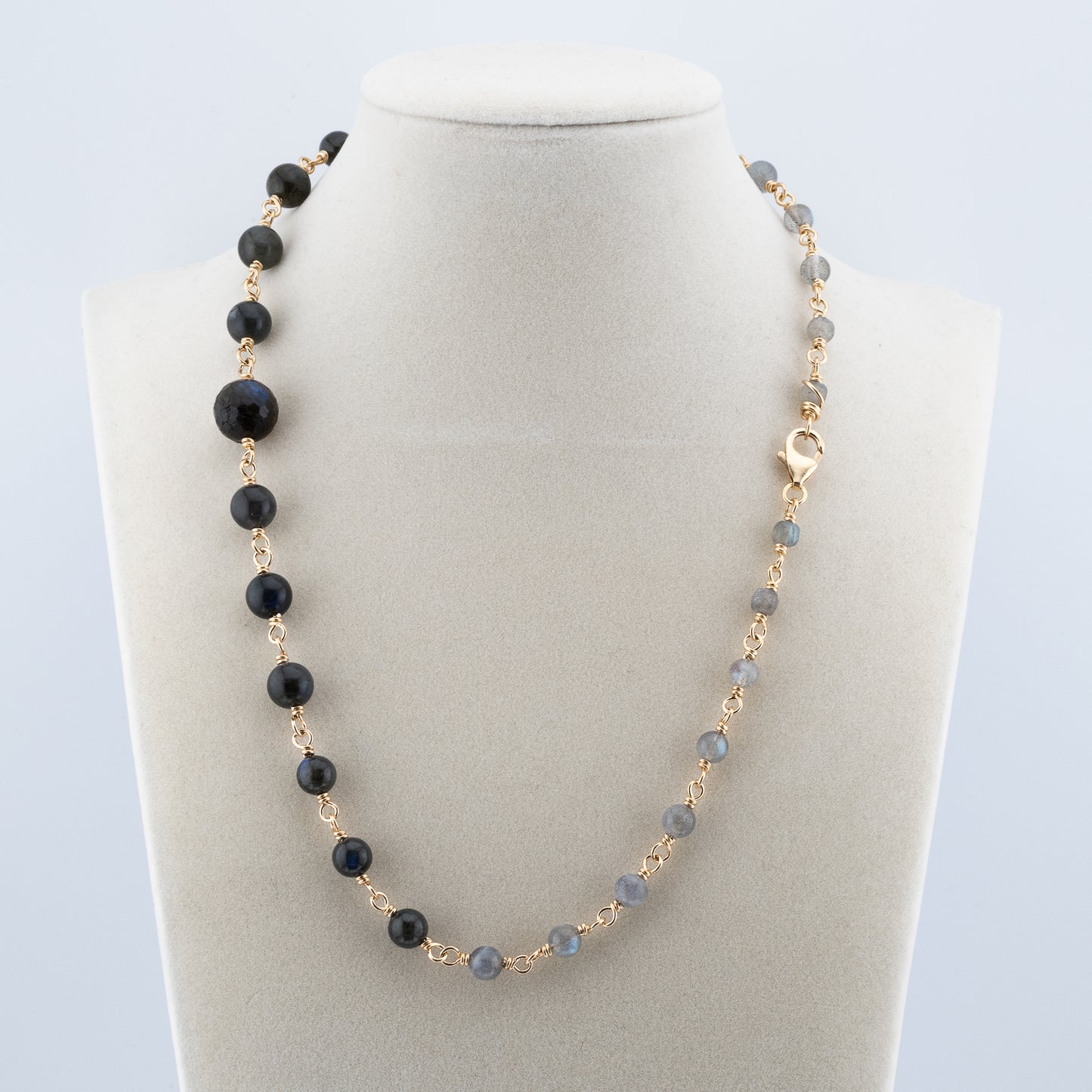 The Celestial Echo Necklace – Graduated Labradorite