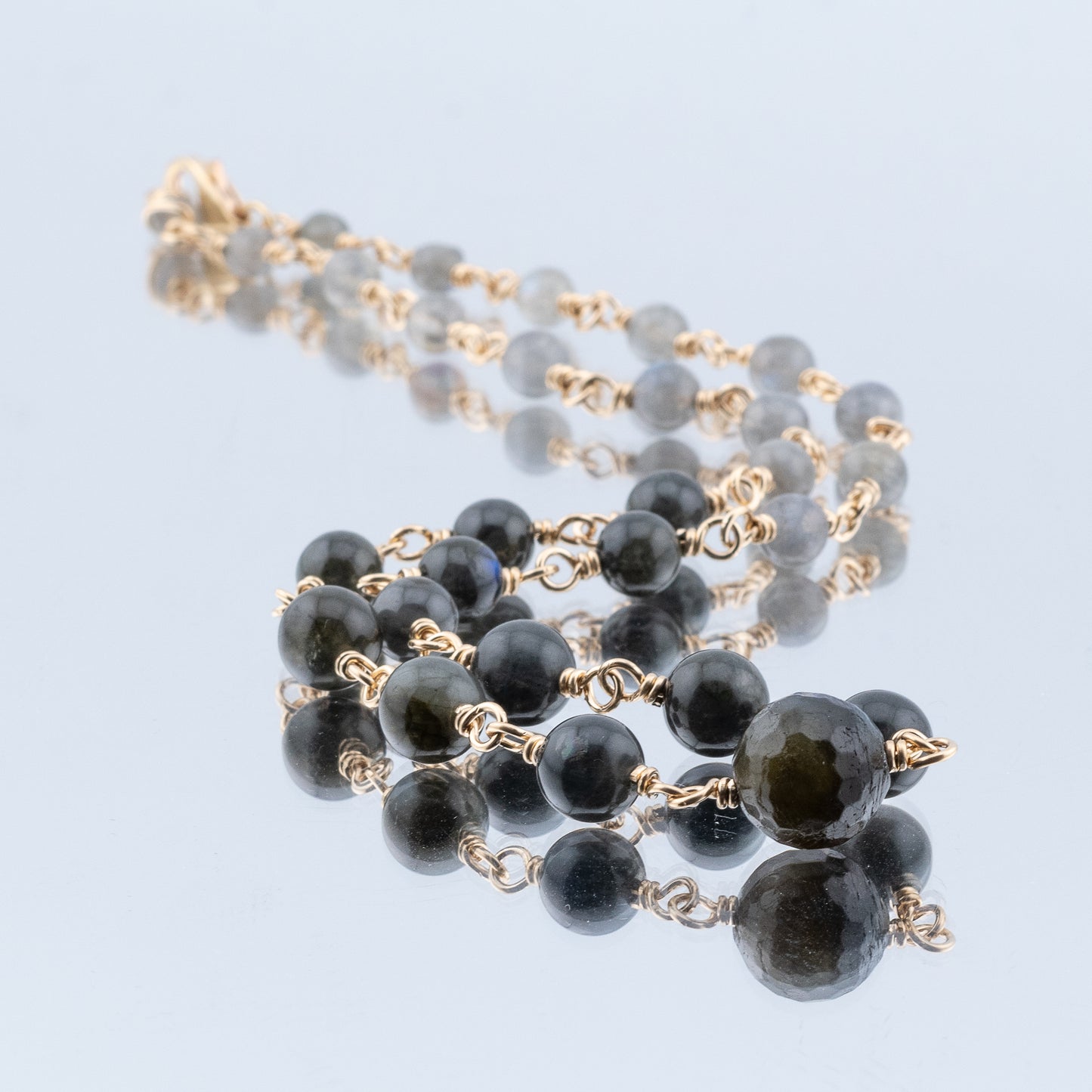 The Celestial Echo Necklace – Graduated Labradorite