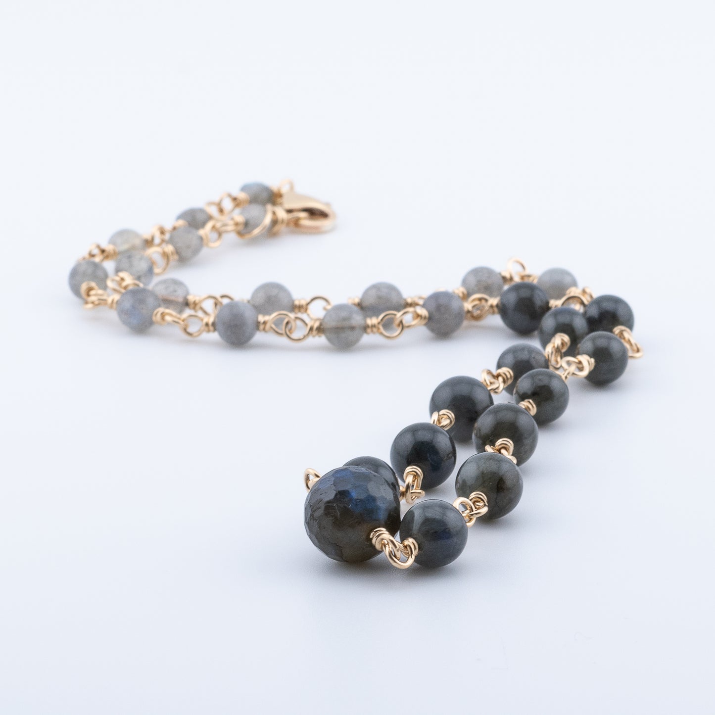 The Celestial Echo Necklace – Graduated Labradorite