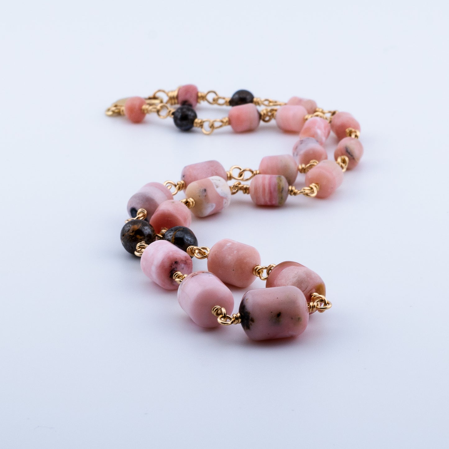 The Desert Rose Necklace – Pink Opal & Boulder Opal