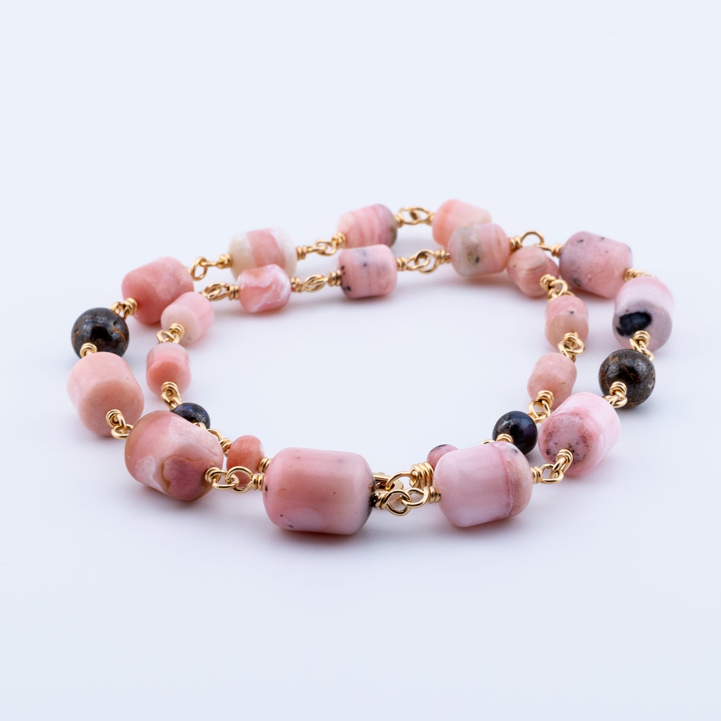 The Desert Rose Necklace – Pink Opal & Boulder Opal