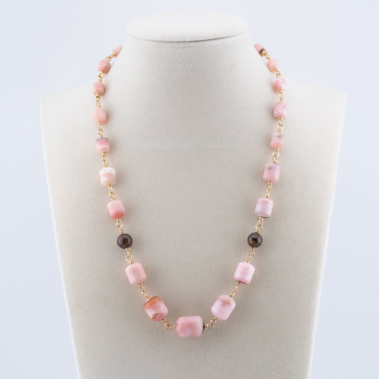 The Desert Rose Necklace – Pink Opal & Boulder Opal