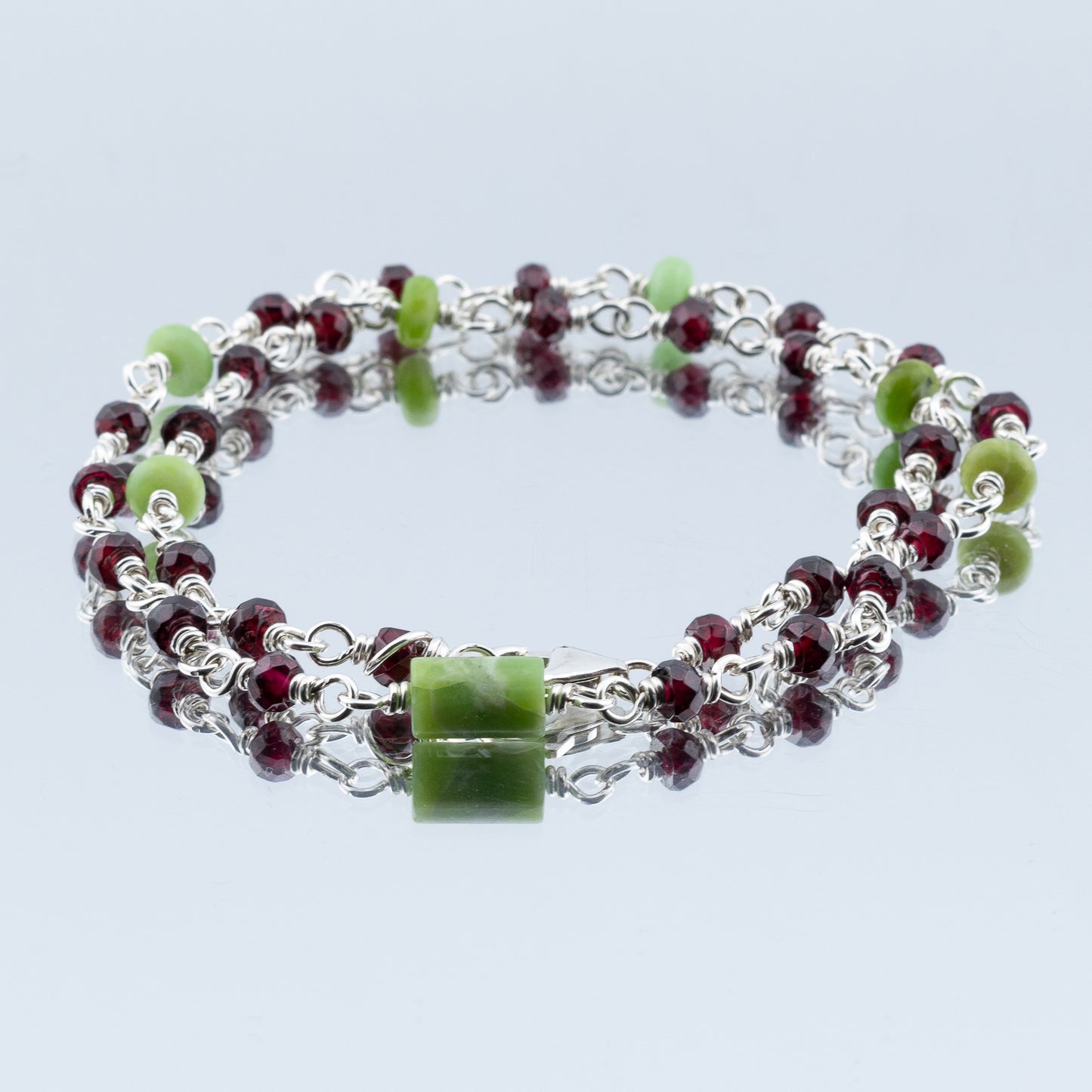 The Crimson Meadow Necklace – Garnet & Chrysoprase