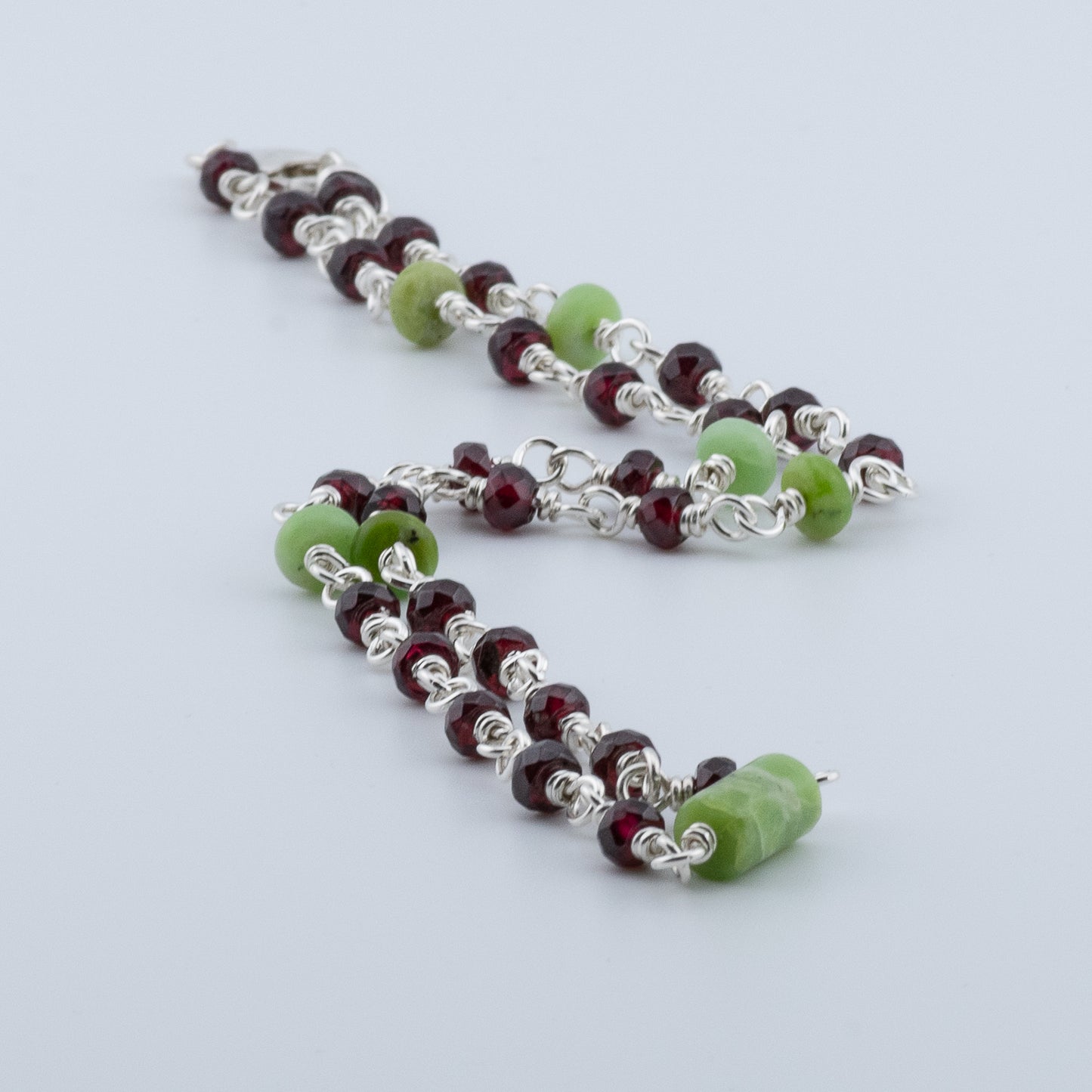 The Crimson Meadow Necklace – Garnet & Chrysoprase