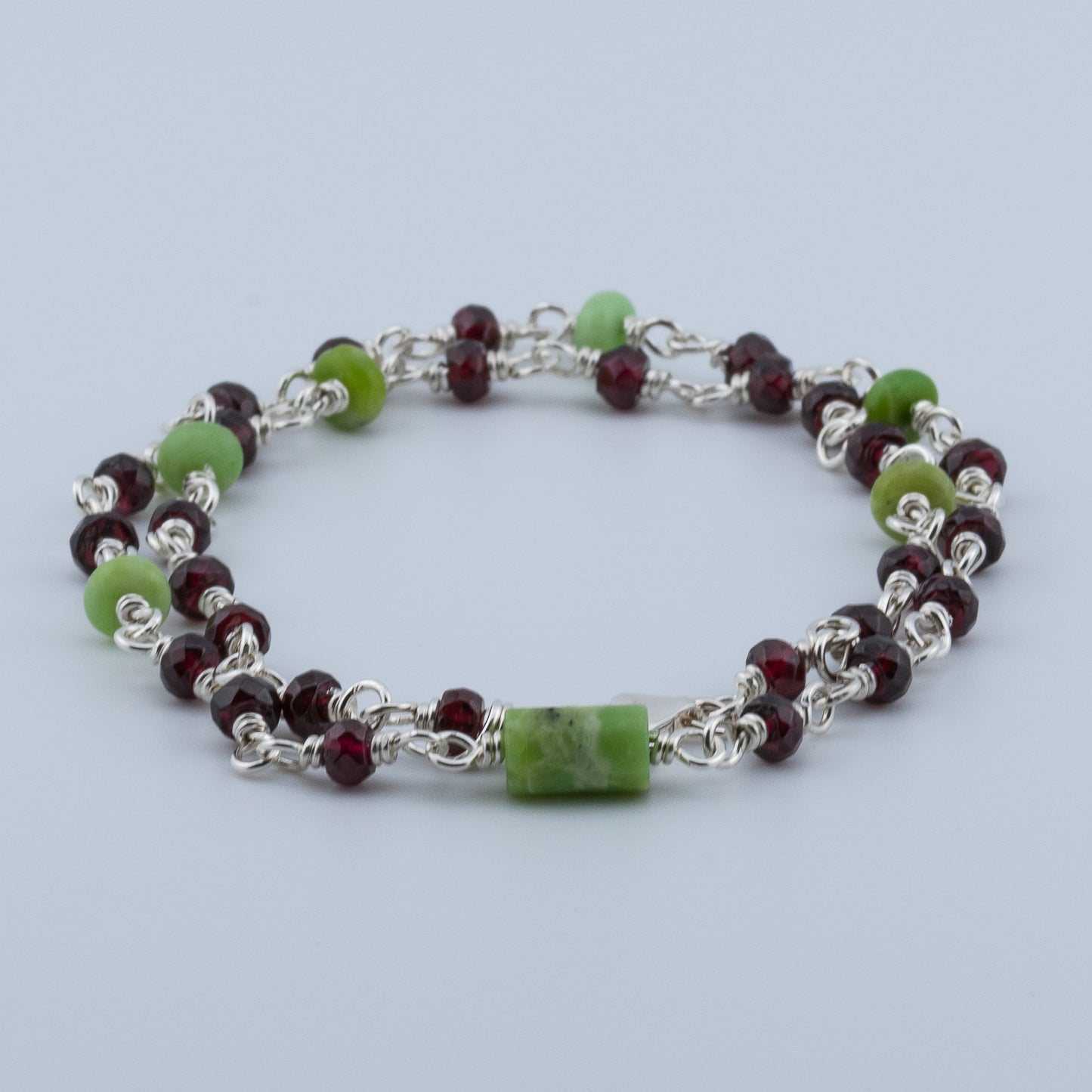 The Crimson Meadow Necklace – Garnet & Chrysoprase