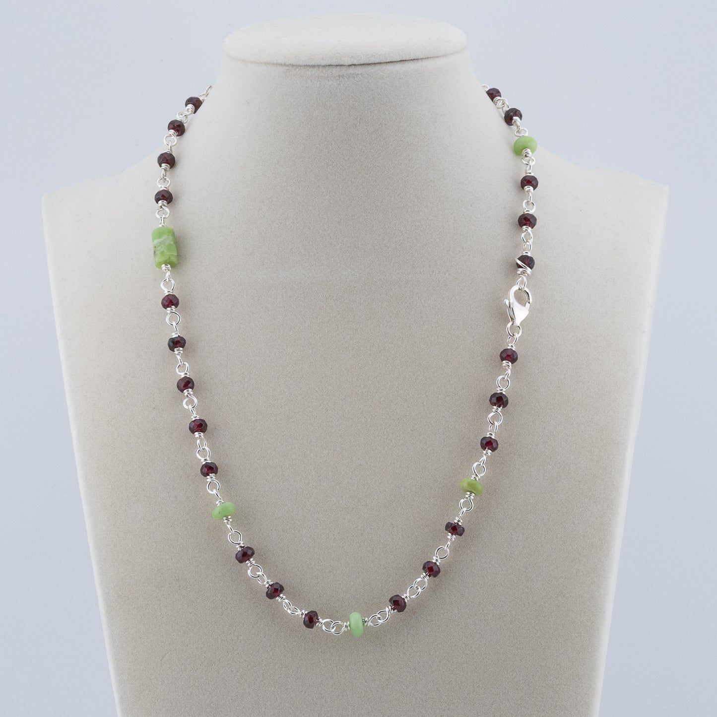 The Crimson Meadow Necklace – Garnet & Chrysoprase