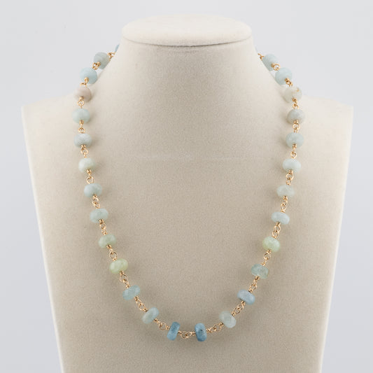 The Azure Tide Necklace - Multi Tonal Aquamarine