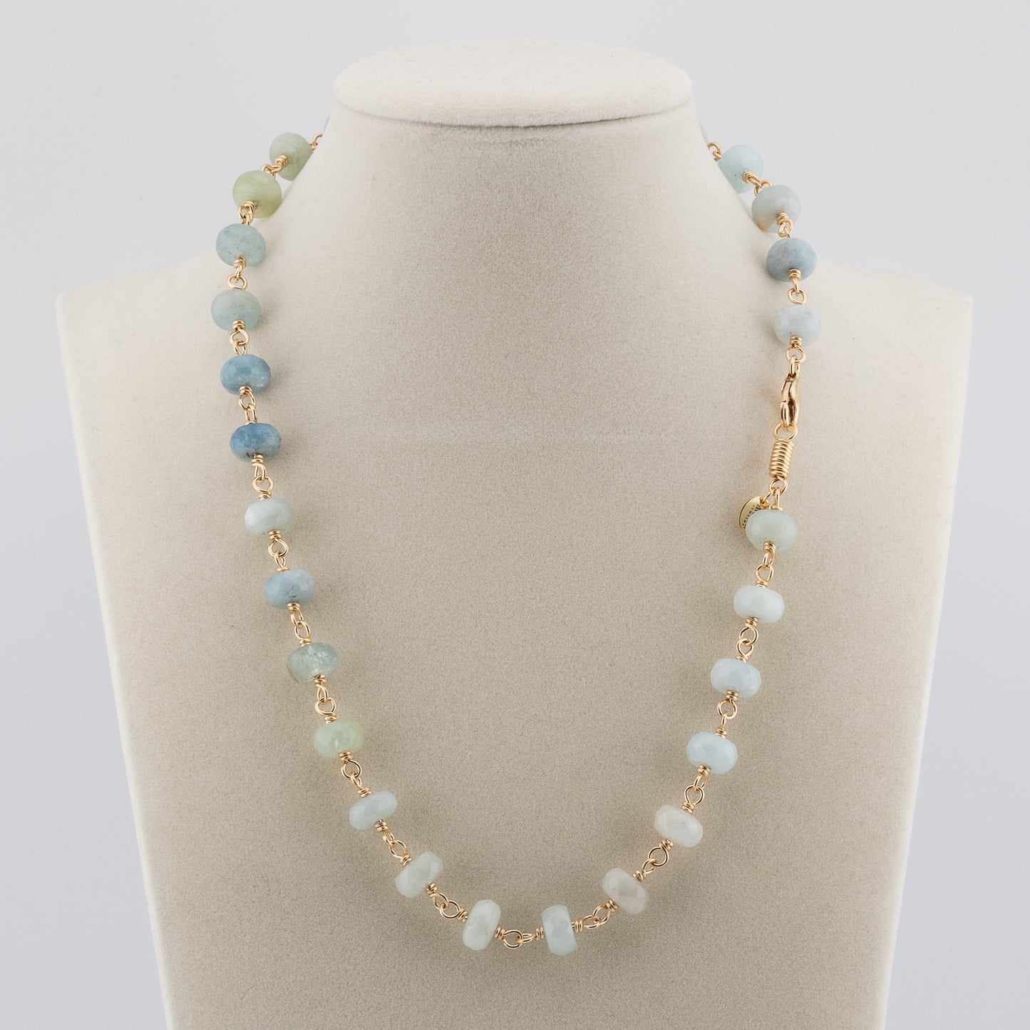 The Azure Tide Necklace - Multi Tonal Aquamarine