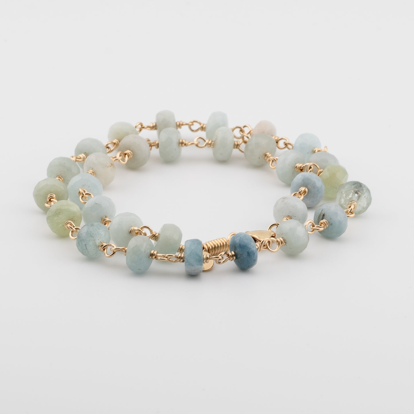 The Azure Tide Necklace - Multi Tonal Aquamarine