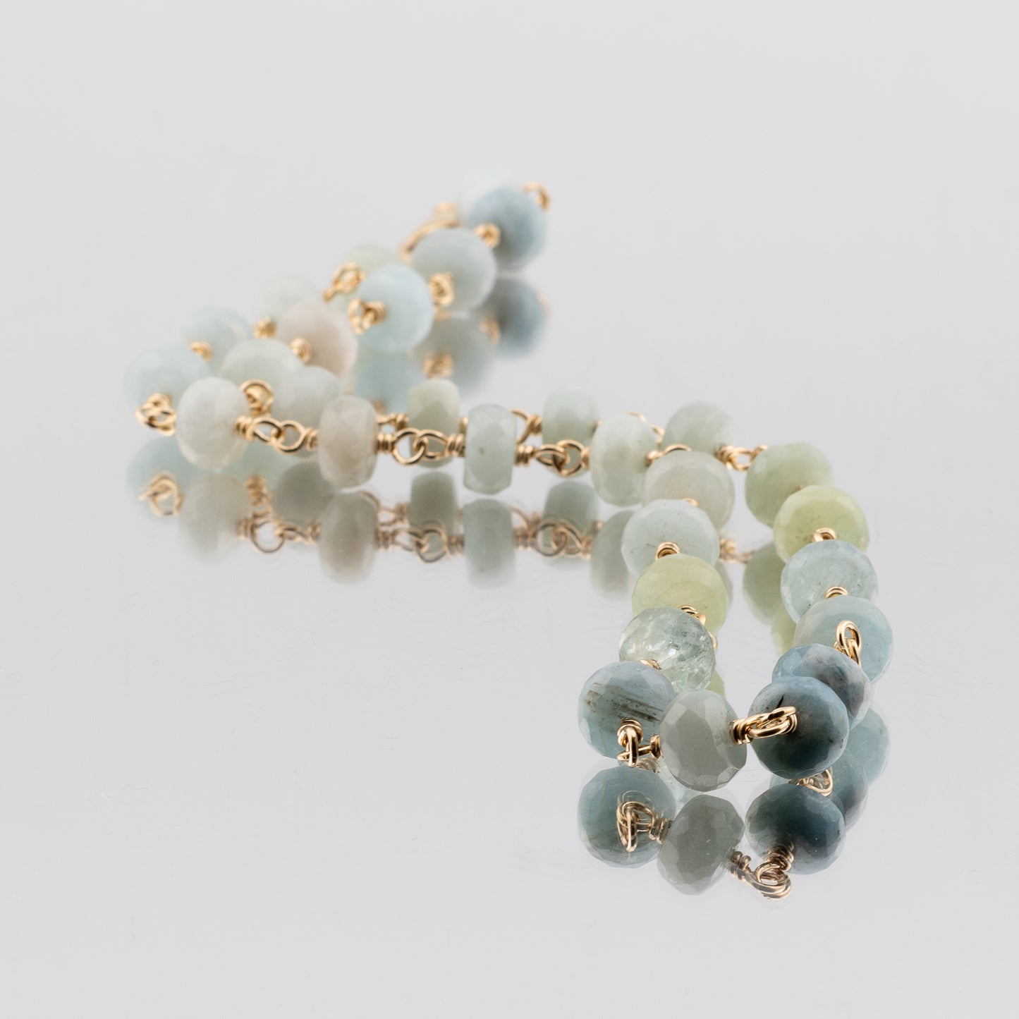 The Azure Tide Necklace - Multi Tonal Aquamarine
