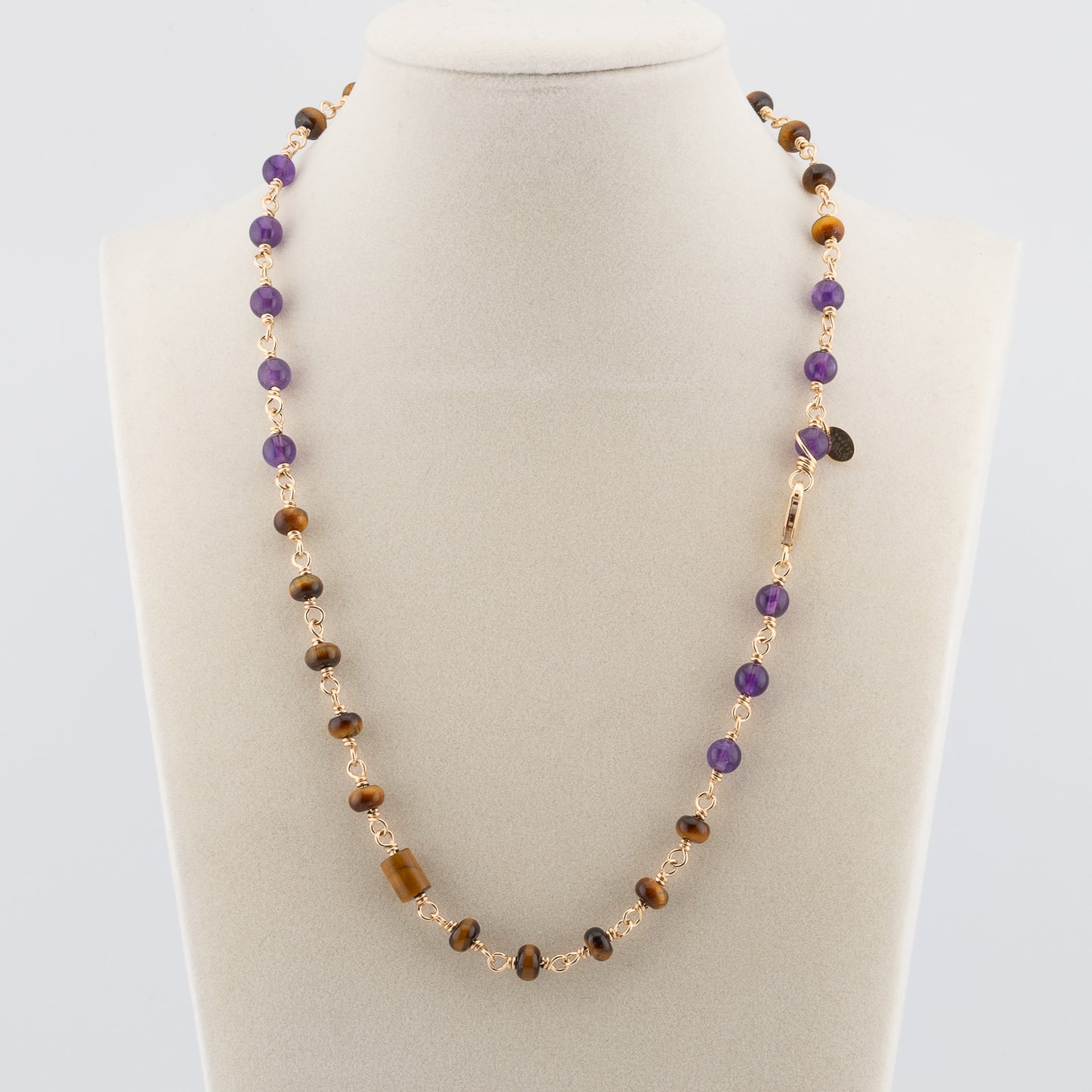 The Velvet Earth Necklace – Tiger's Eye & Amethyst