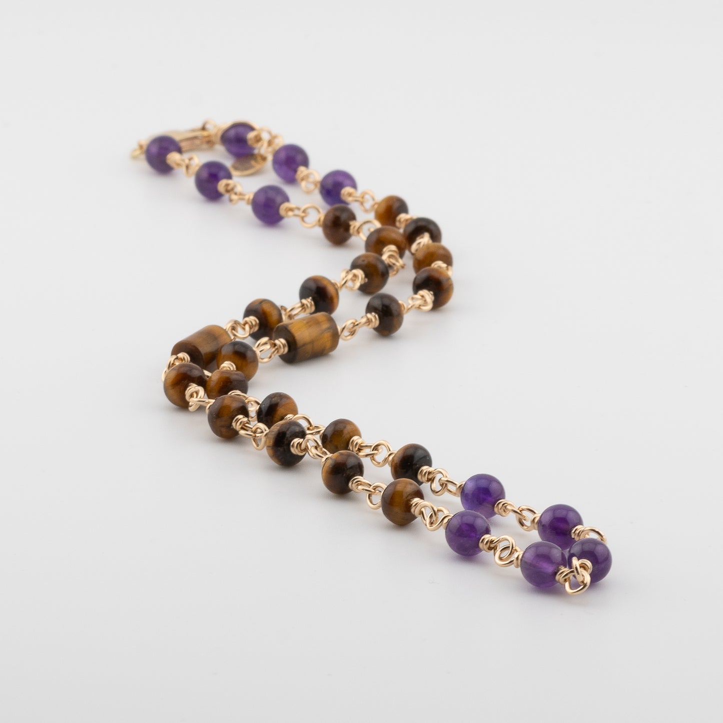 The Velvet Earth Necklace – Tiger's Eye & Amethyst