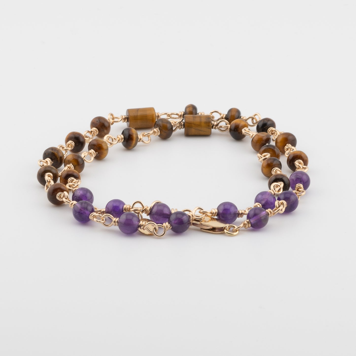 The Velvet Earth Necklace – Tiger's Eye & Amethyst