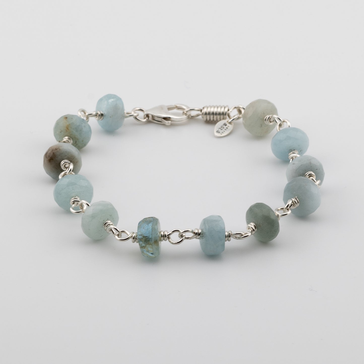 The Azure Tide Bracelet - Multi-Tonal Aquamarine