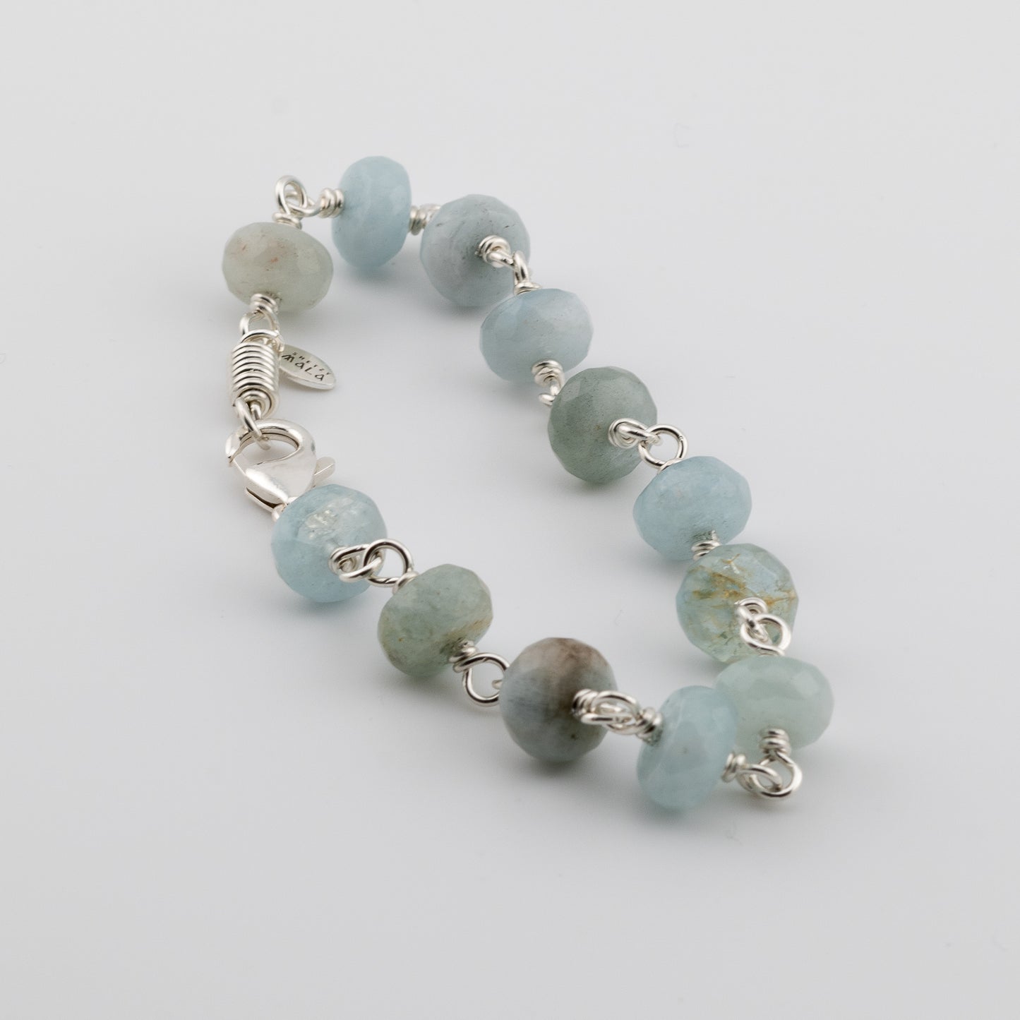 The Azure Tide Bracelet - Multi-Tonal Aquamarine