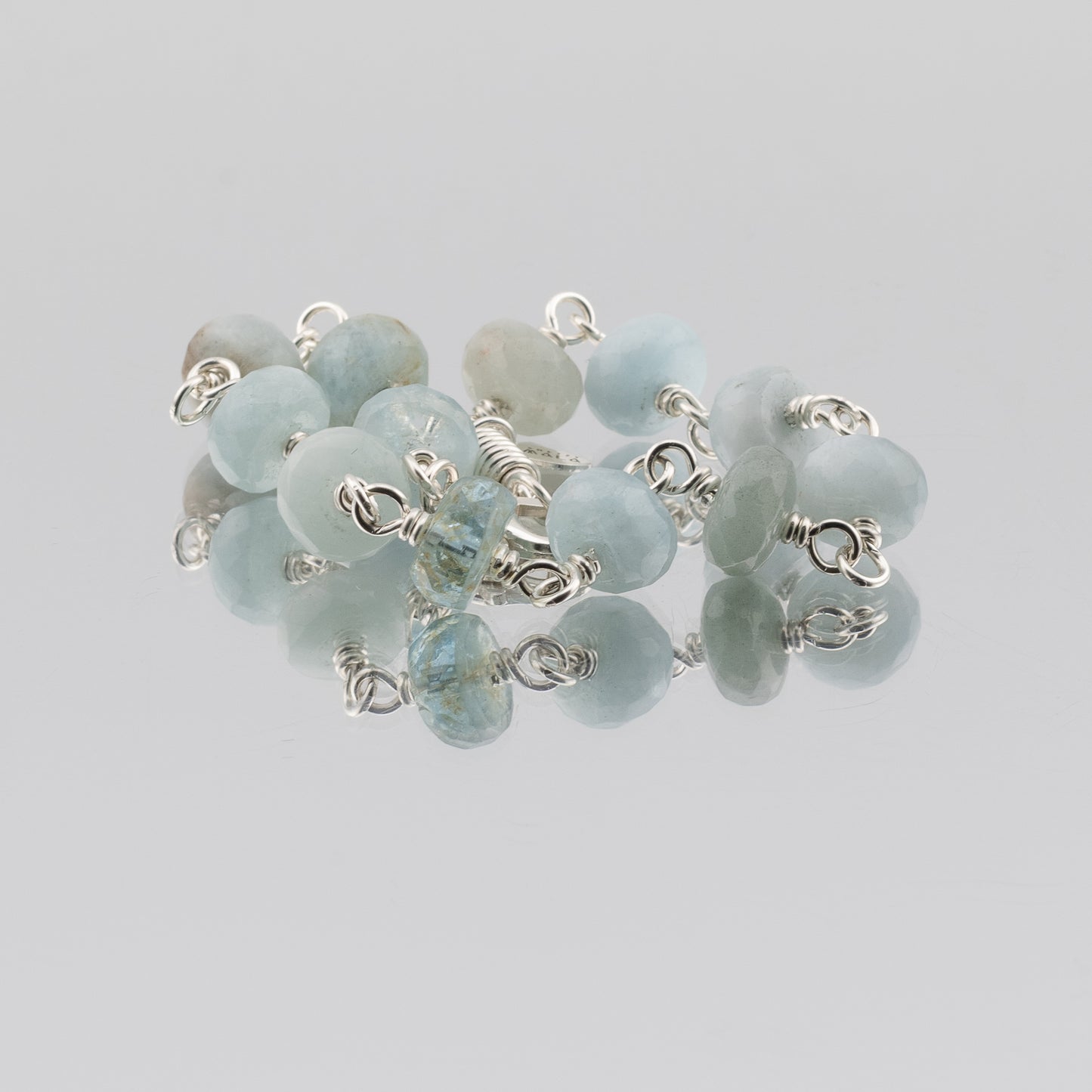 The Azure Tide Bracelet - Multi-Tonal Aquamarine