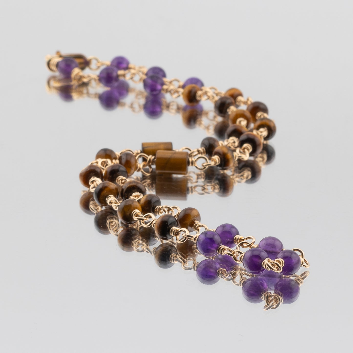 The Velvet Earth Necklace – Tiger's Eye & Amethyst
