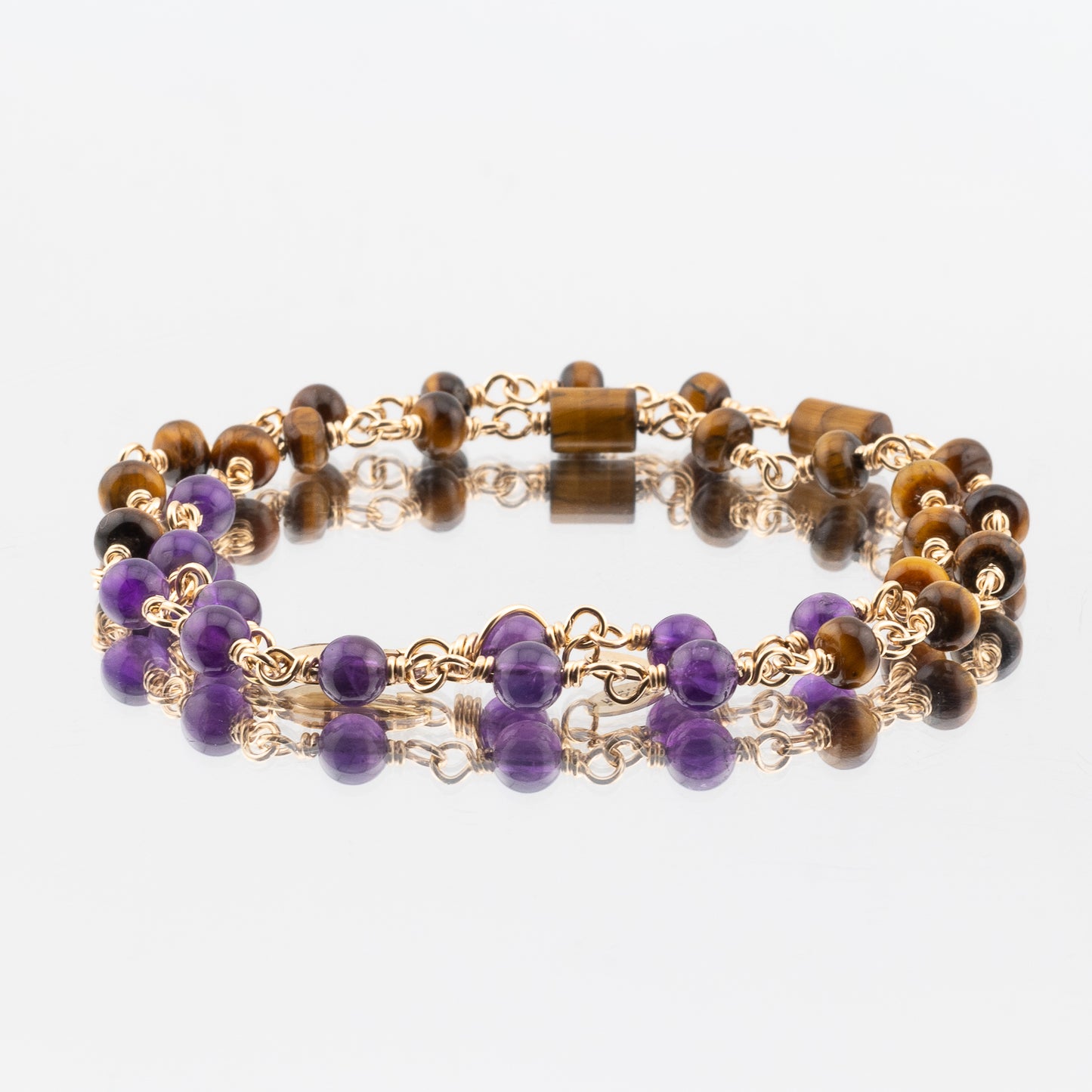 The Velvet Earth Necklace – Tiger's Eye & Amethyst