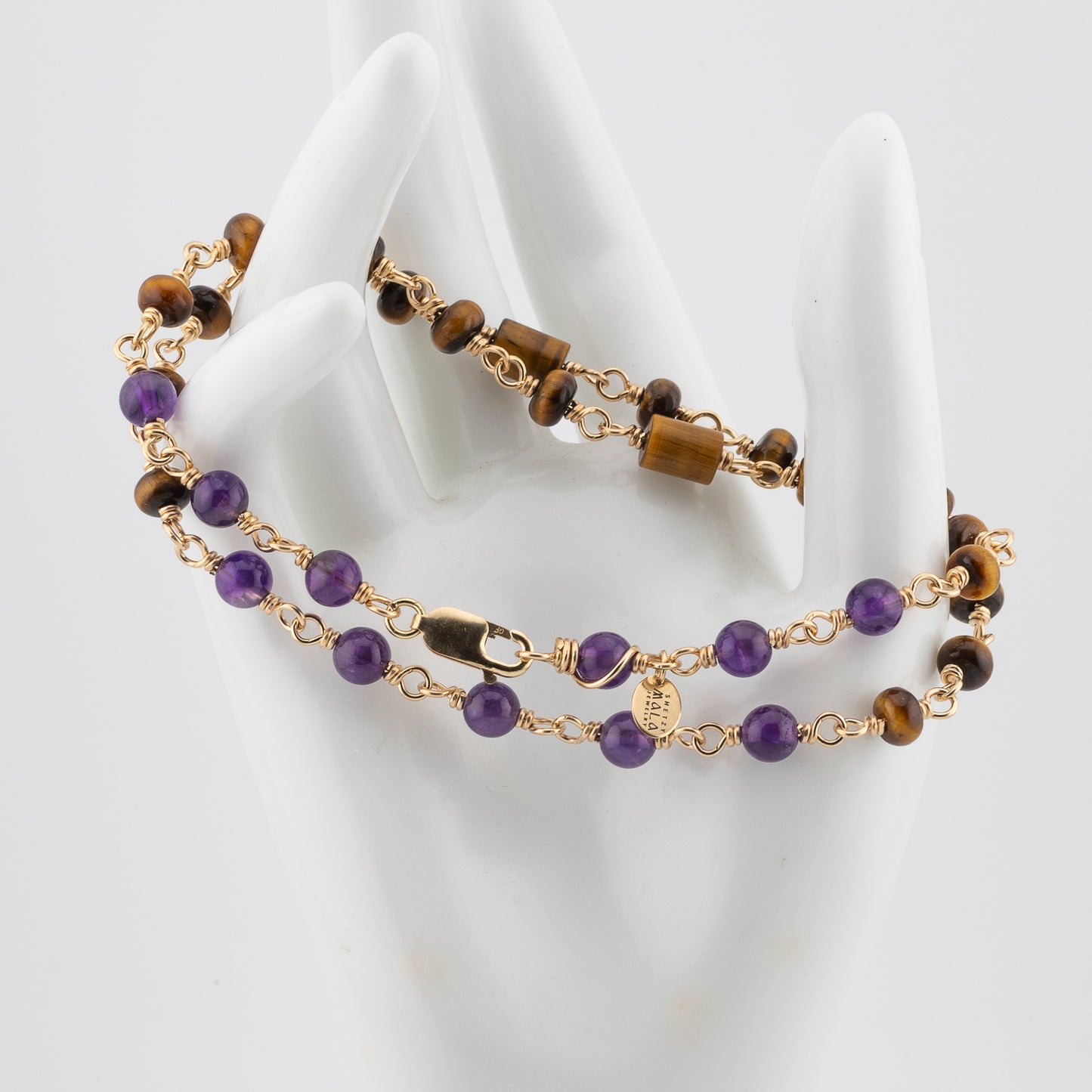 The Velvet Earth Necklace – Tiger's Eye & Amethyst