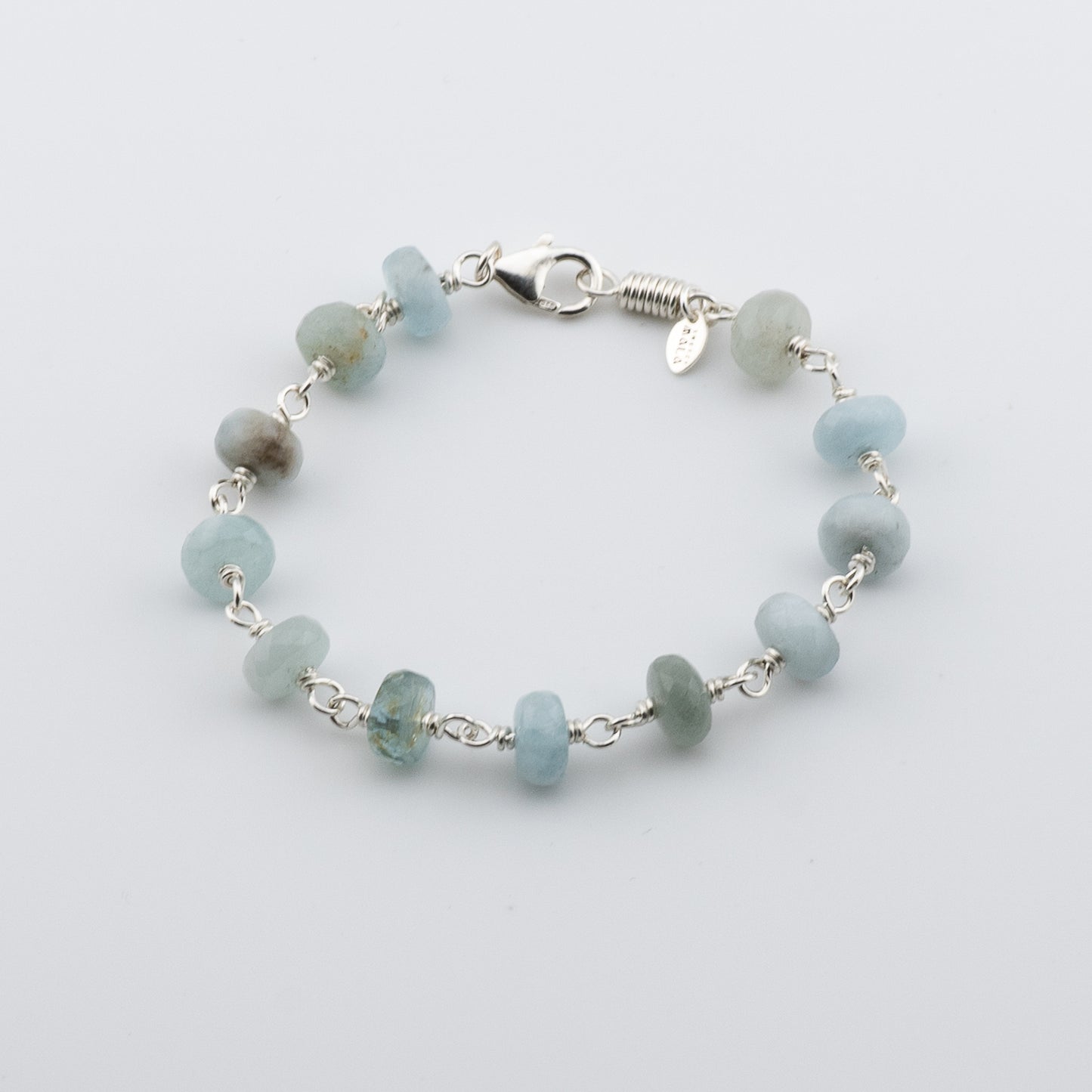 The Azure Tide Bracelet - Multi-Tonal Aquamarine