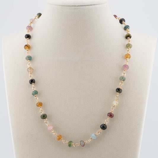 The Chromatic Prism -  Multi-Color Tourmaline Necklace