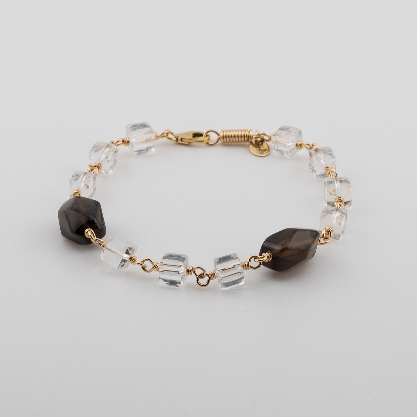 The Crystal Shadow Bracelet – Cubic & Smoky Quartz