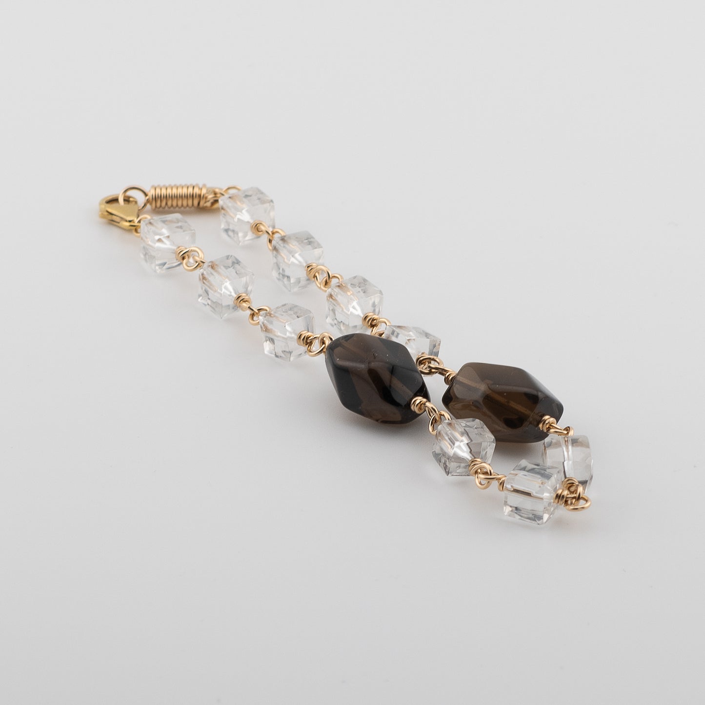 The Crystal Shadow Bracelet – Cubic & Smoky Quartz