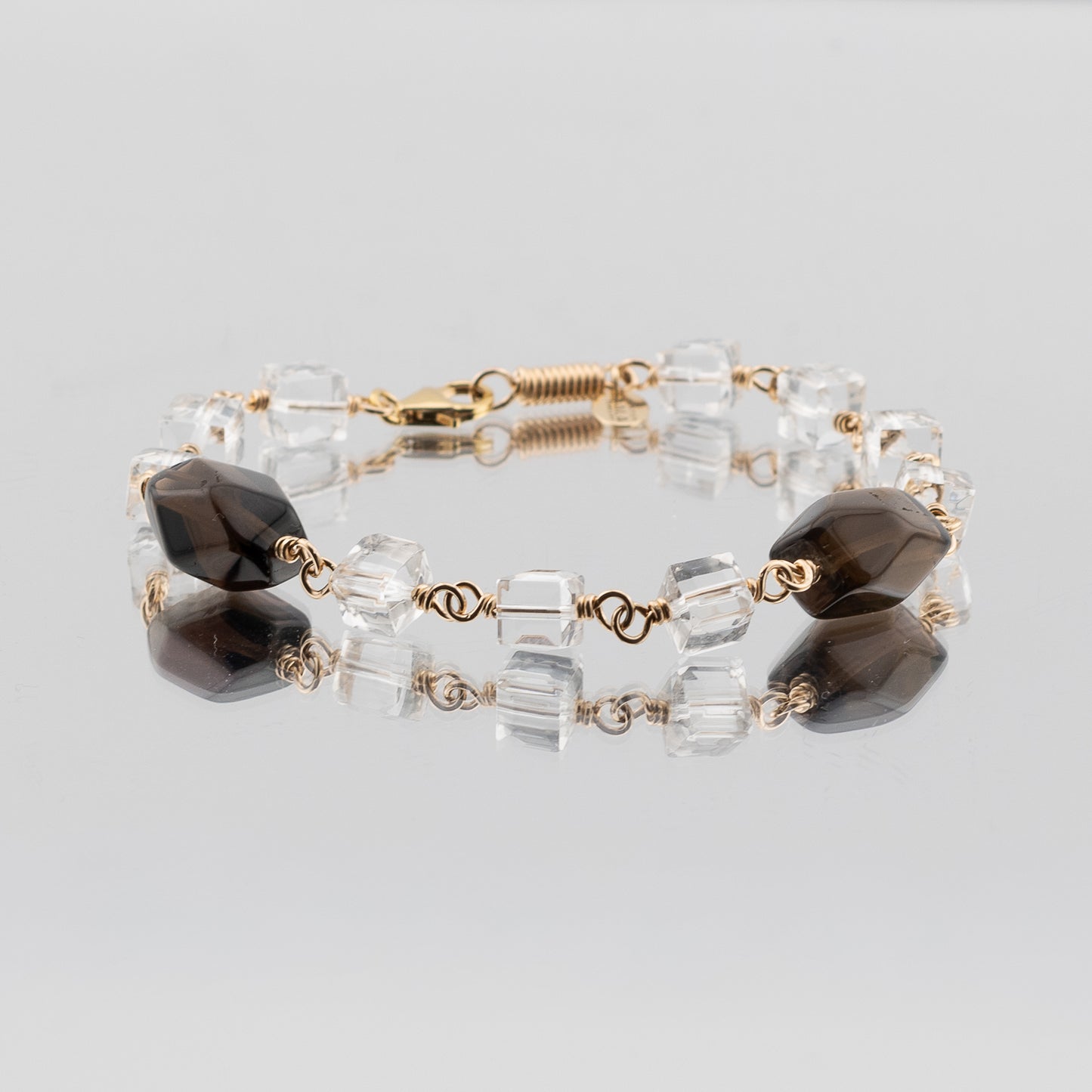 The Crystal Shadow Bracelet – Cubic & Smoky Quartz