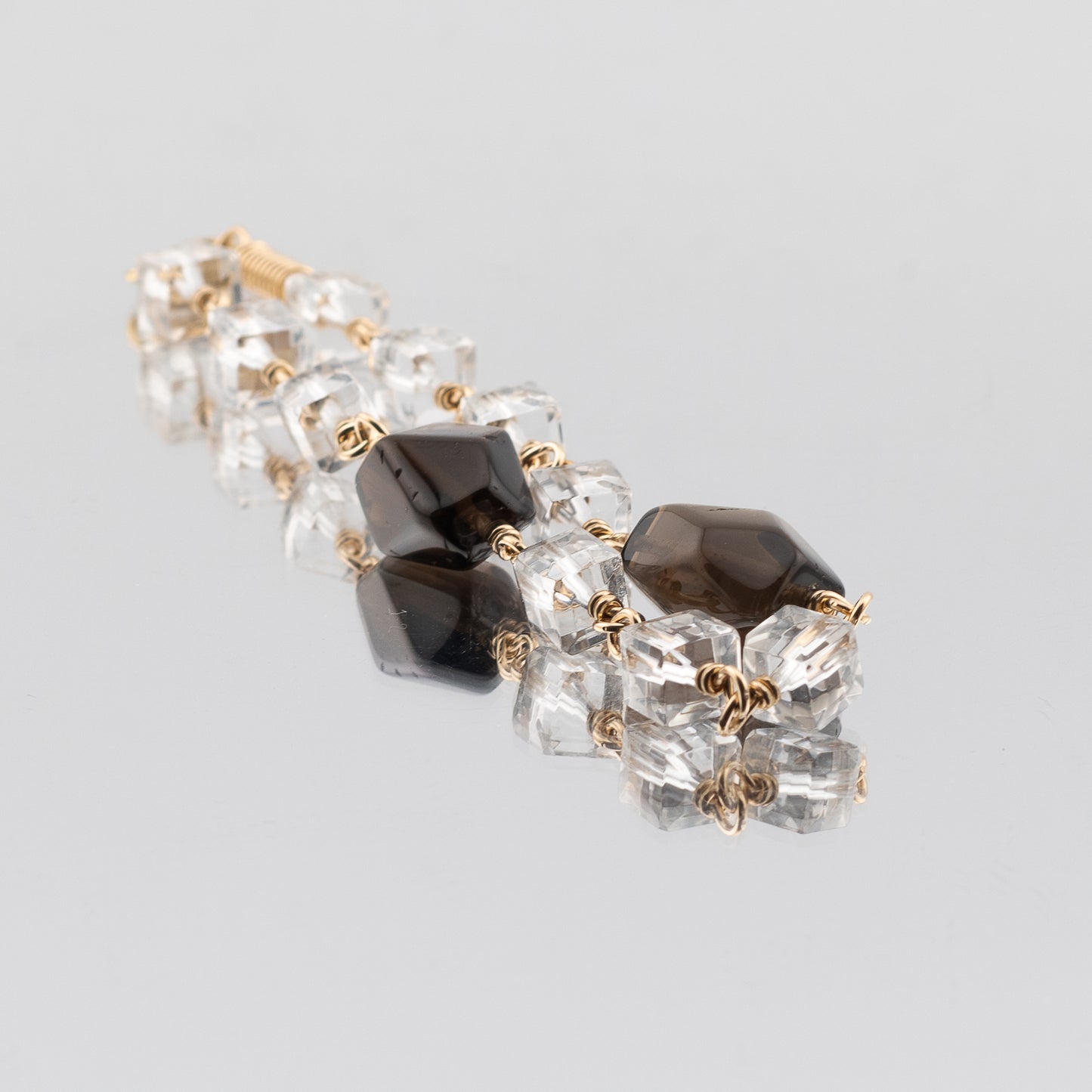 The Crystal Shadow Bracelet – Cubic & Smoky Quartz