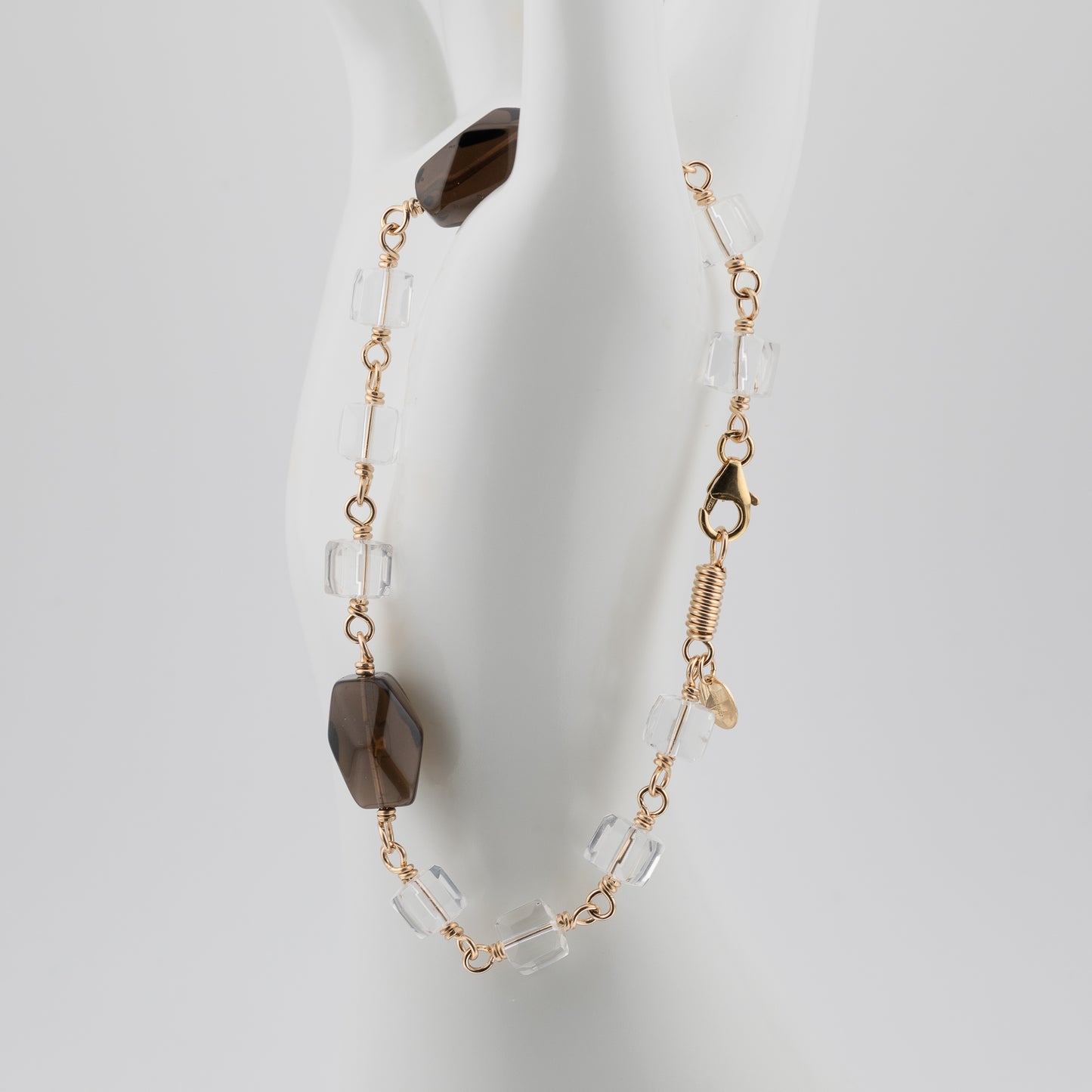 The Crystal Shadow Bracelet – Cubic & Smoky Quartz