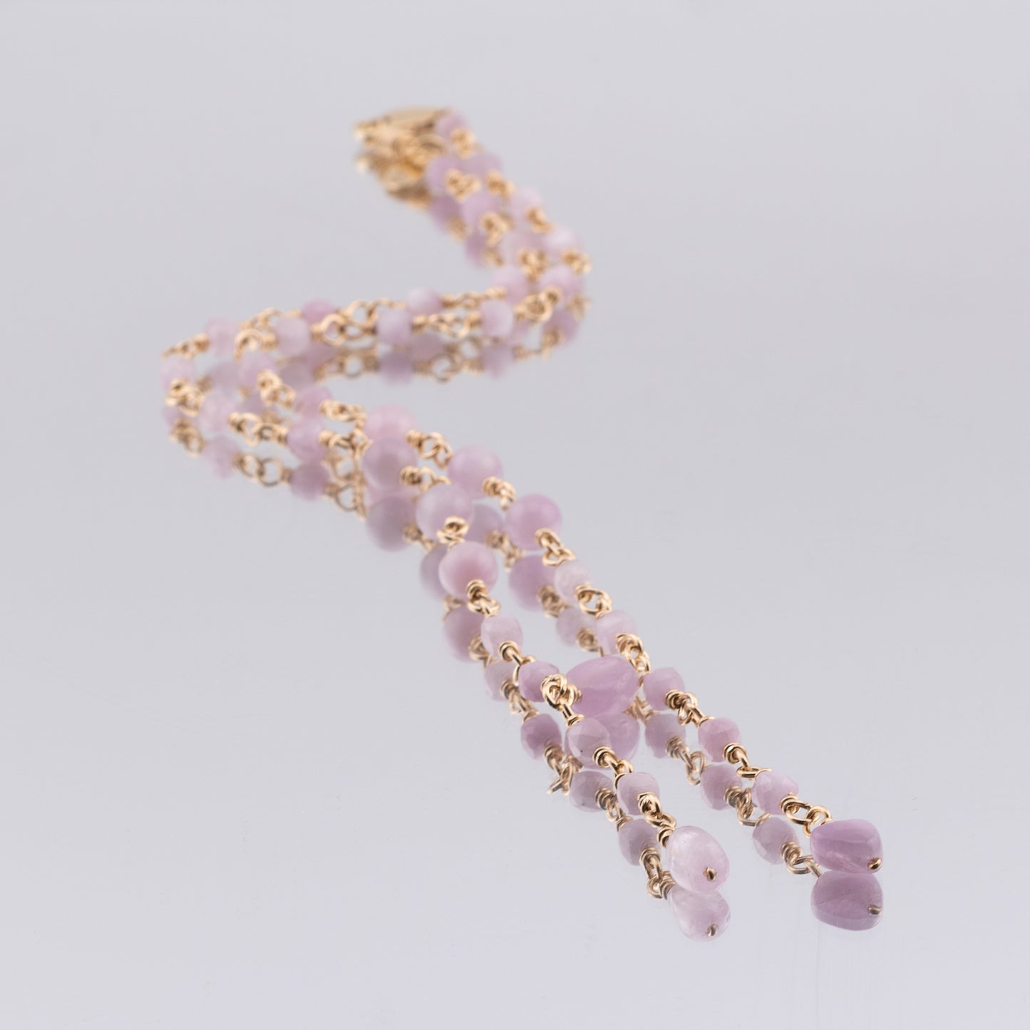 The Lilac Cascade Necklace – Kunzite