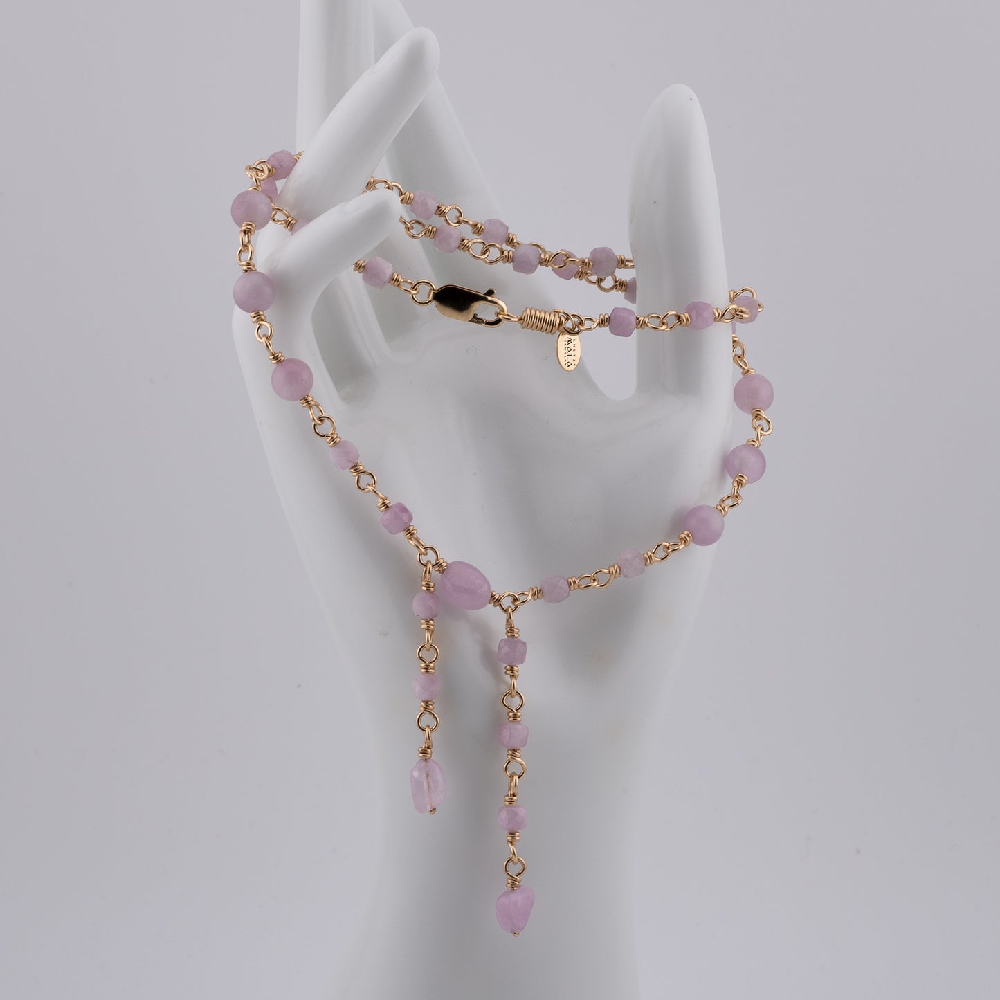 The Lilac Cascade Necklace – Kunzite