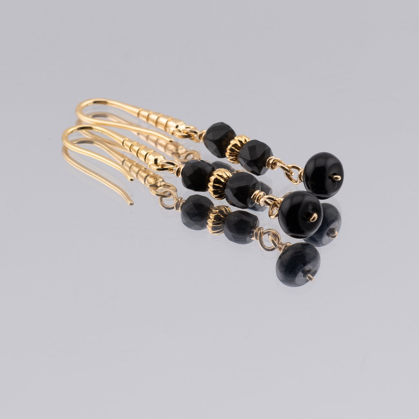Rainbow Obsidian & Black Onyx Earrings