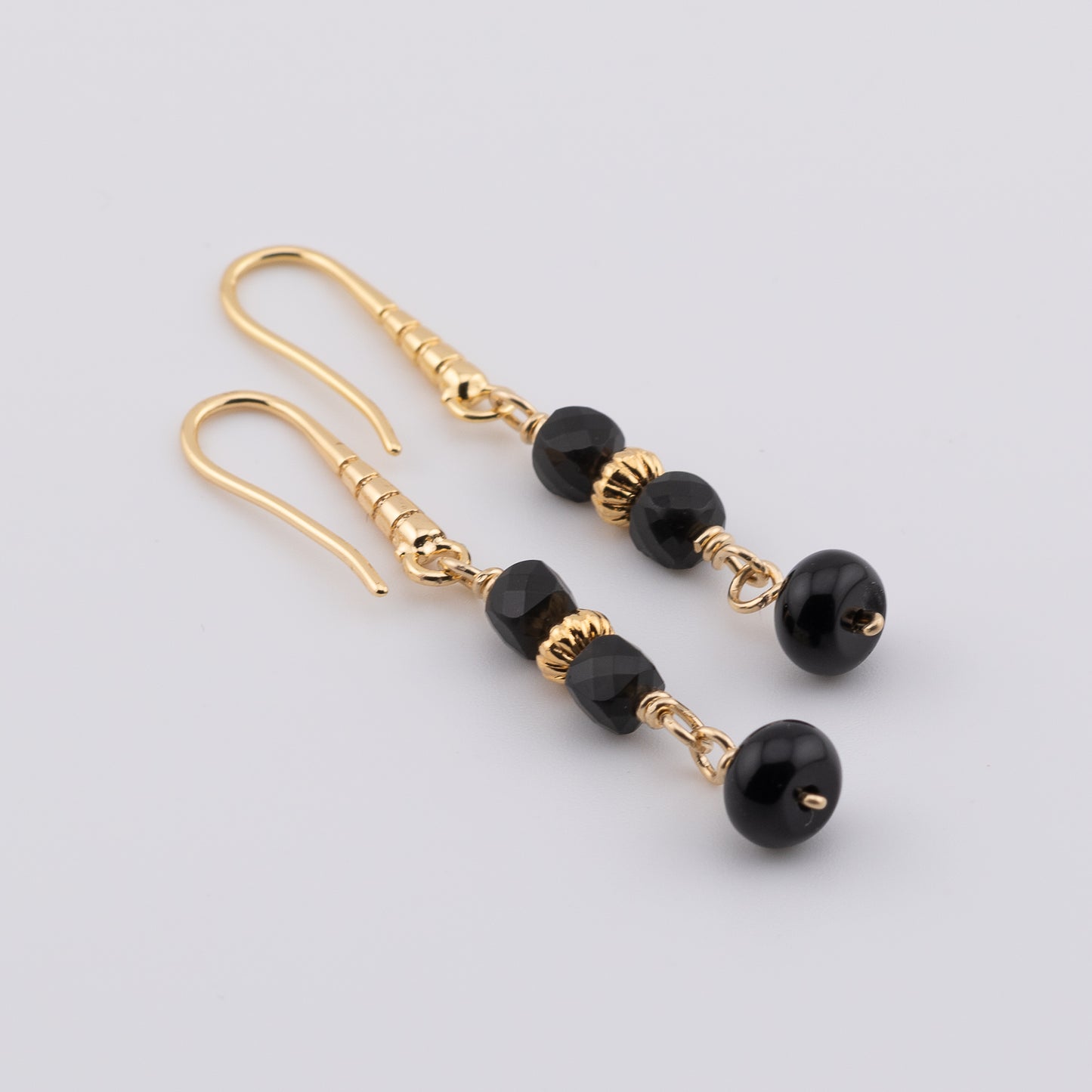 Rainbow Obsidian & Black Onyx Earrings