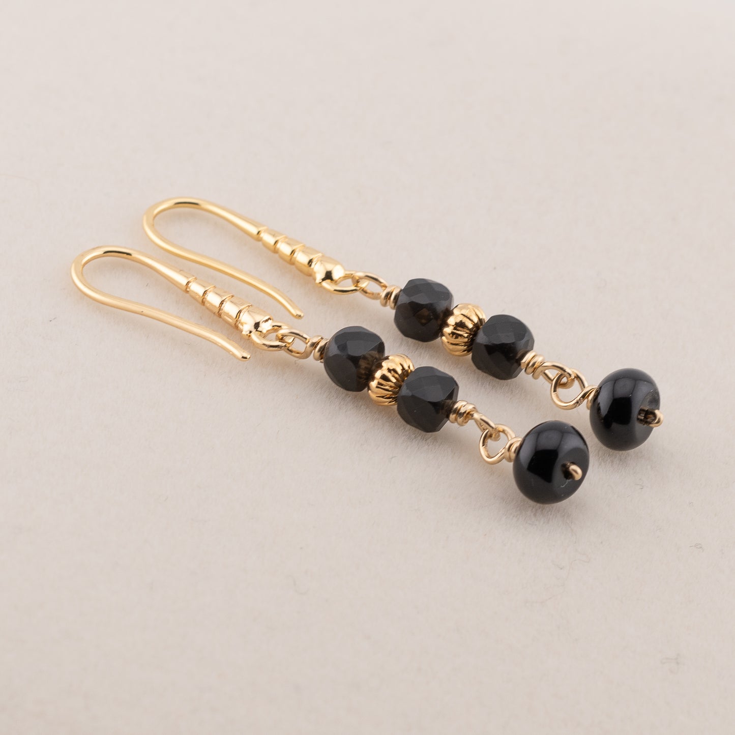 Rainbow Obsidian & Black Onyx Earrings