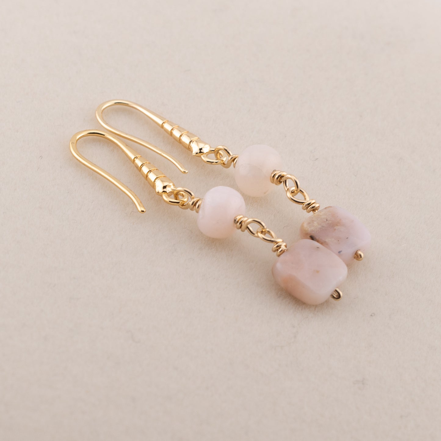 Pink Opal Earrings