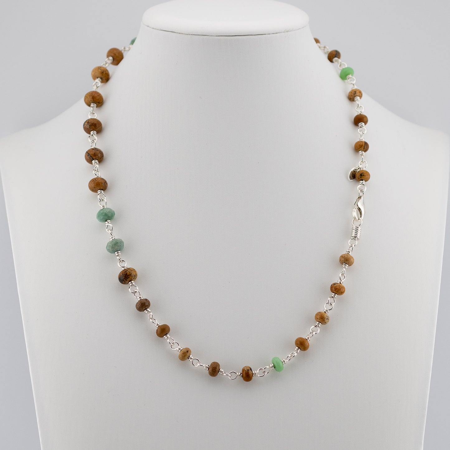 The Earth & Oasis Continuum Necklace - Picture Jasper & Chrysoprase