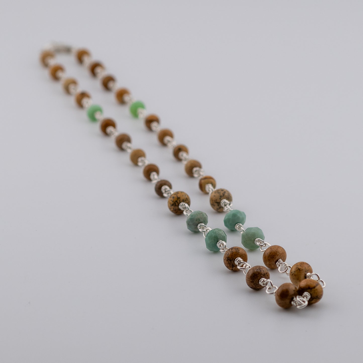 The Earth & Oasis Continuum Necklace - Picture Jasper & Chrysoprase