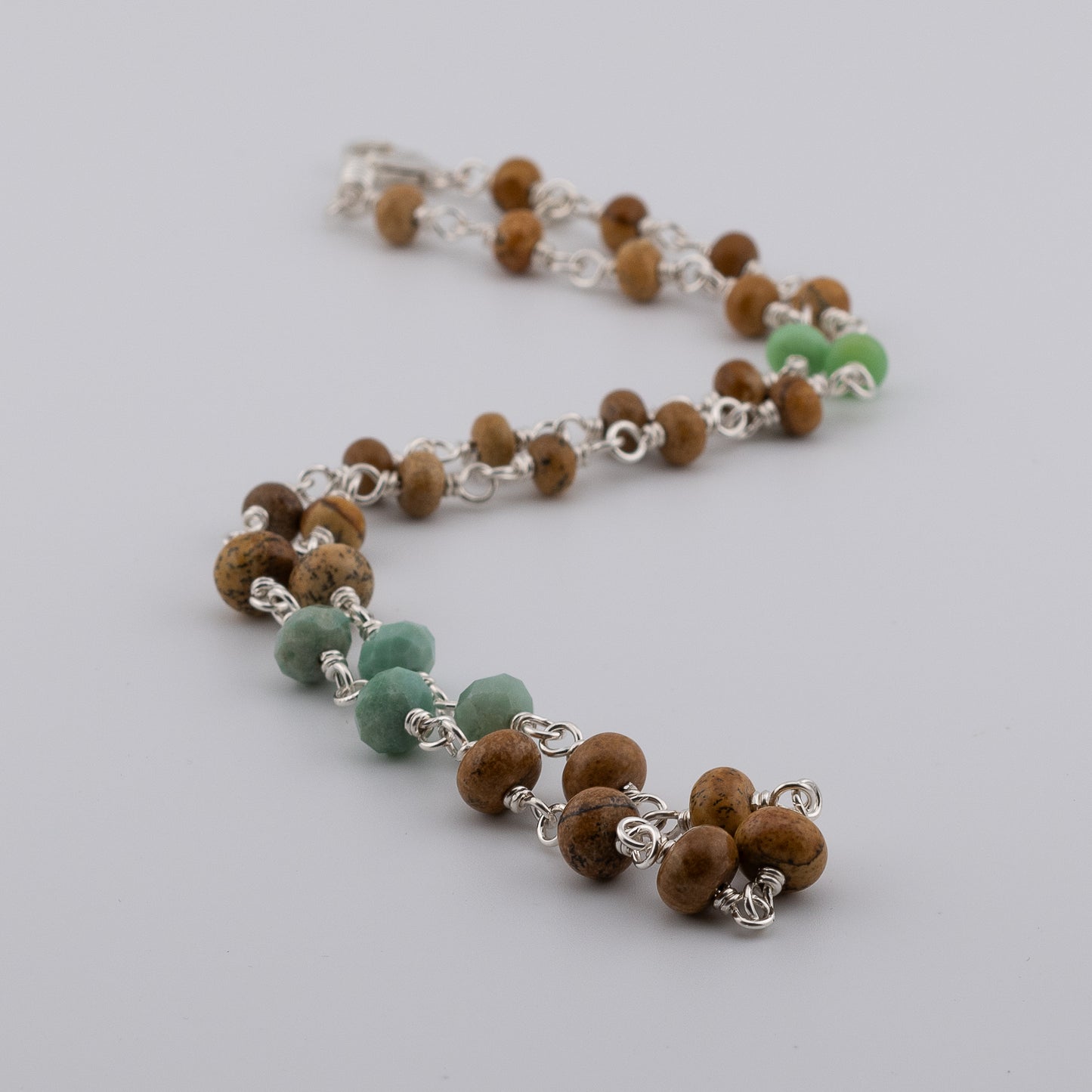 The Earth & Oasis Continuum Necklace - Picture Jasper & Chrysoprase