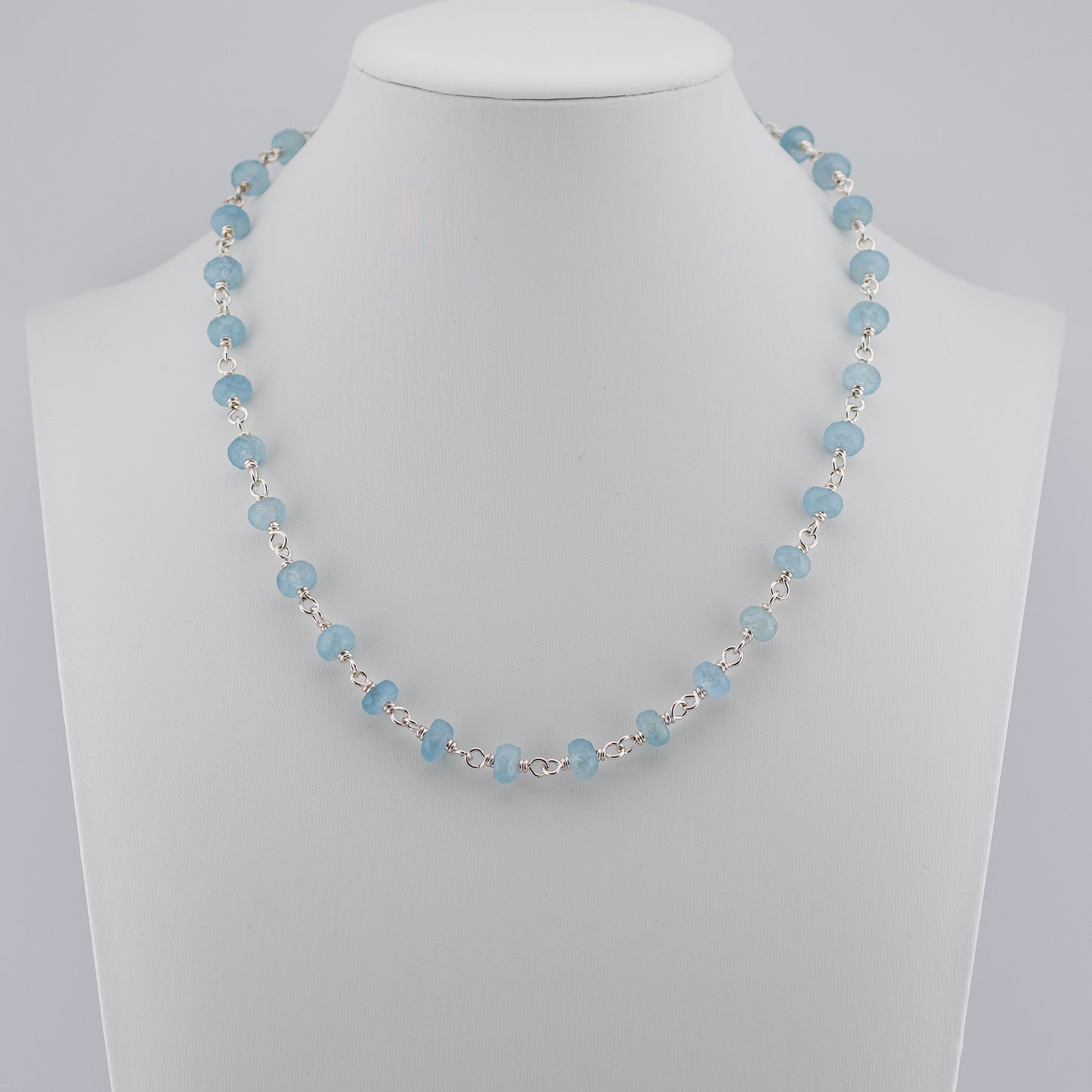 The Ocean Mist Necklace - Aquamarine & Continuum Silver