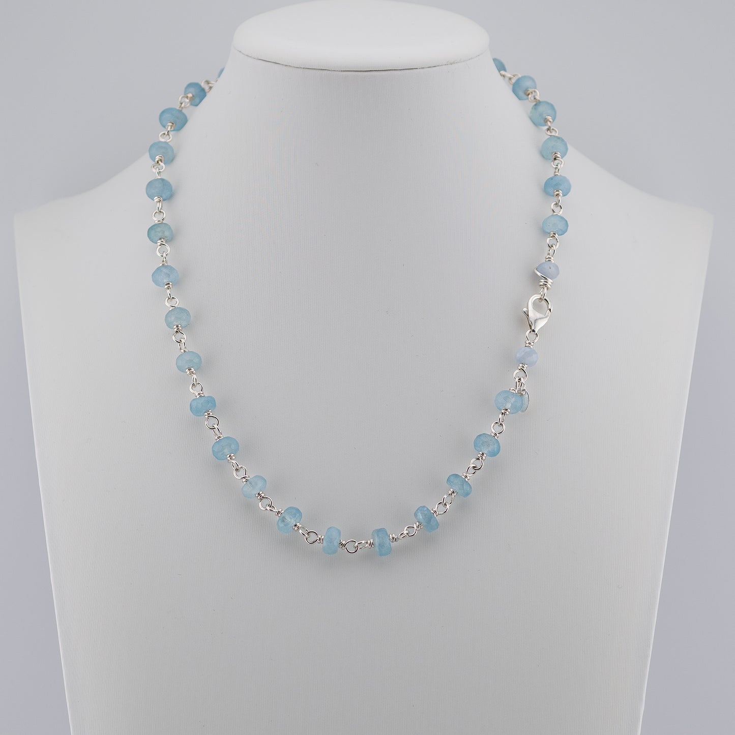 The Ocean Mist Necklace - Aquamarine & Continuum Silver