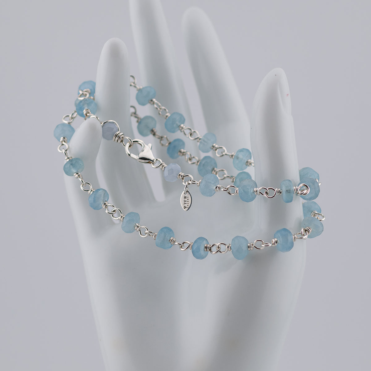 The Ocean Mist Necklace - Aquamarine & Continuum Silver