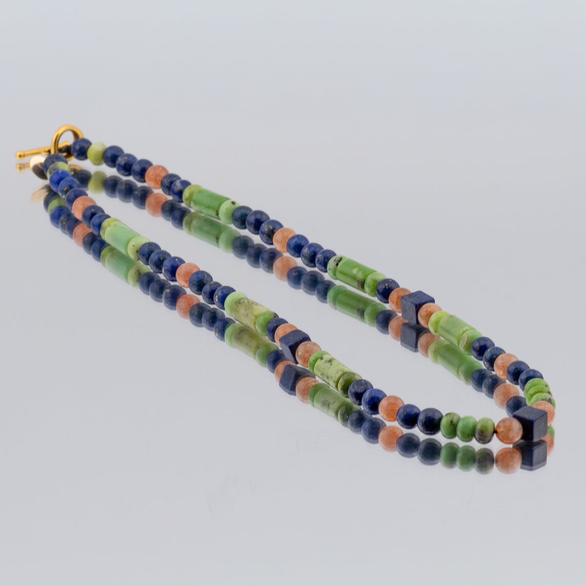 The Meadow & Horizon Choker - Chrysoprase, Lapis & Sunstone