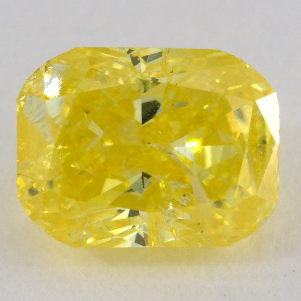 Fancy Vivid Yellow 0.88 ct.